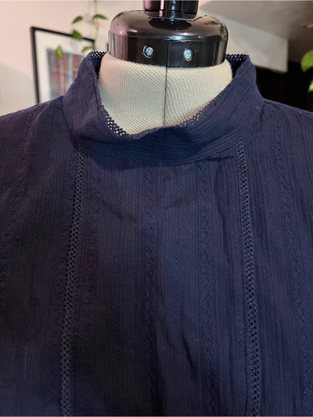 ModCloth Navy Ribbed Tunic Top - Picture 3 of 8